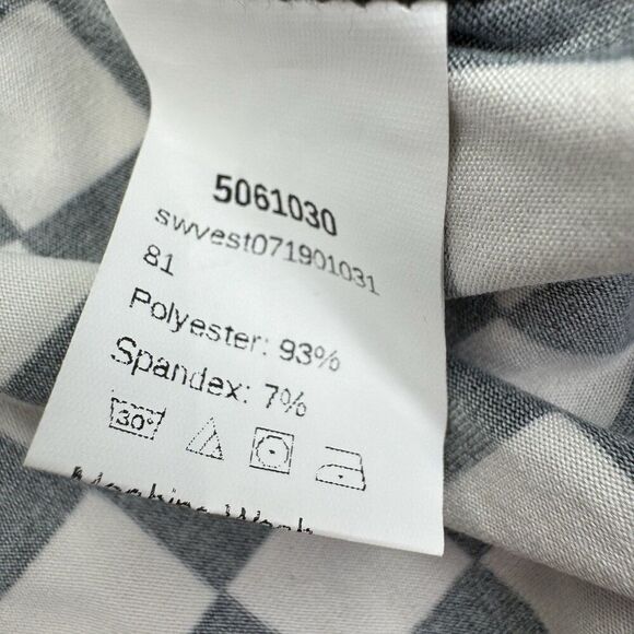 Black White Checkered Crop Tank Tops Set Size Small Y2K Rock Boho - Picture 14 of 15